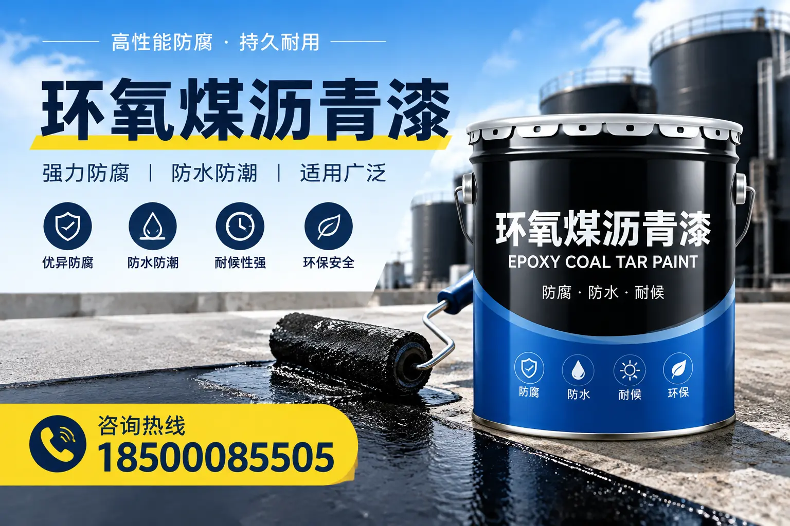 选择环氧煤沥青漆的五大理由,屯昌客户必知